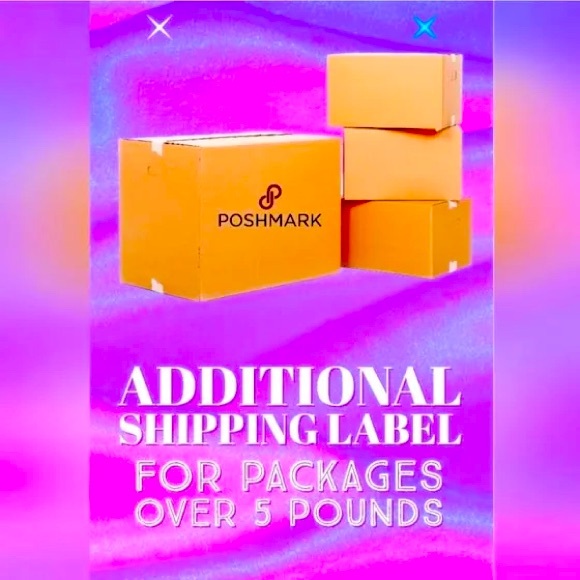 EXTRA SHIPPING LABEL FOR OVER 5 lbs - Picture 1 of 1